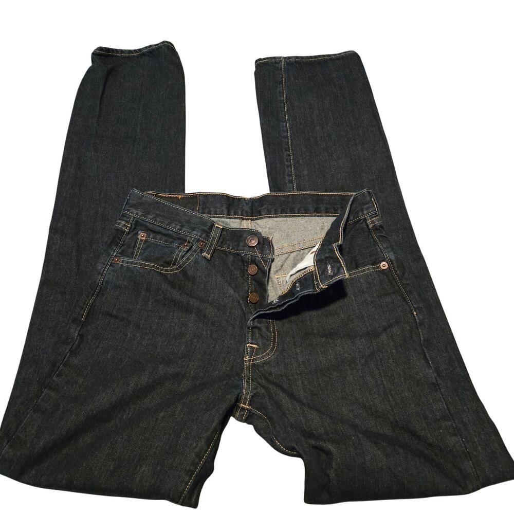 Levi's 501 Original Fit Jeans in a dark wash, specifically sized at W29 L34. - Picture 4 of 8